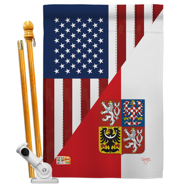 Breeze Decor American Czech Friendship The World Impressions 2 Sided Polyester 40 X 28 In Flag Set Wayfair