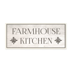 'Farmhouse Kitchen Typography' Rectangle Textual Art on Canvas
