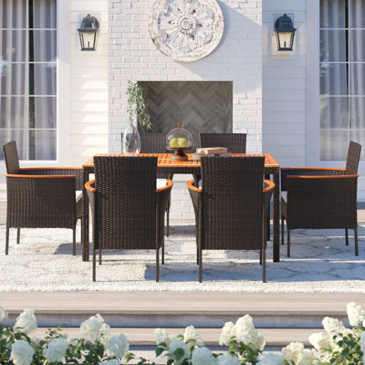 Nadkar Rectangular 6 - Person 59\" Long Dining Set with Cushions(incomplete) 