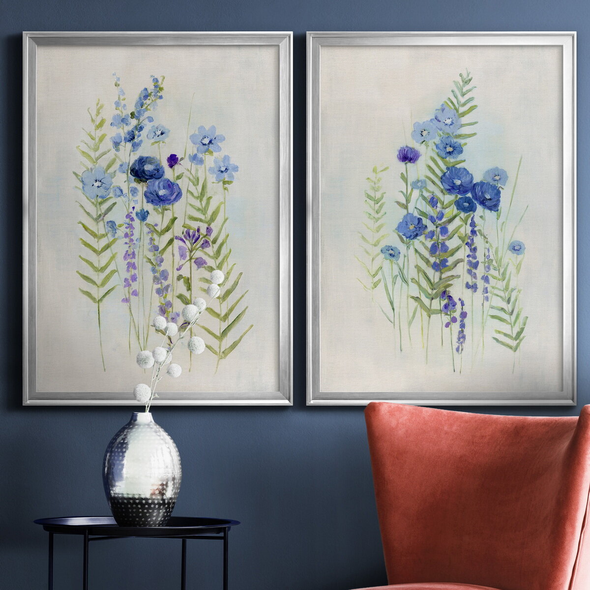 August Grove® Cottage Wildflowers I - 2 Piece Painting 