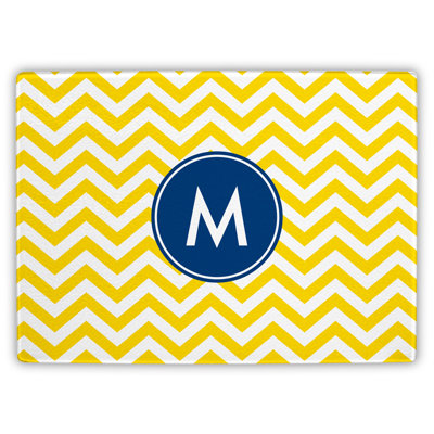 Boatman Geller Chevron Single Initial Cutting Board Boatman Geller Letter P