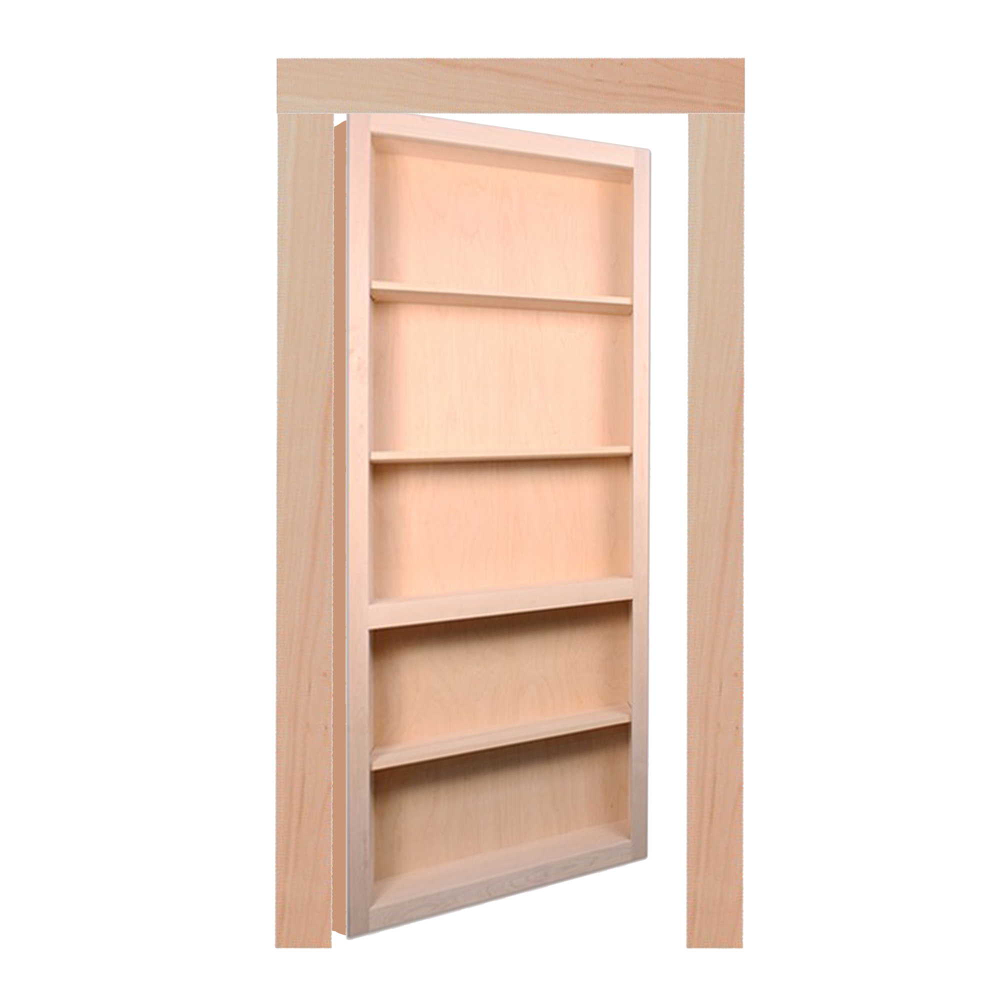 bookshelf with door