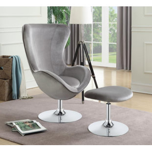 Dansby Swivel Armchair and Ottoman by Orren Ellis