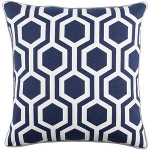 Antonia Geometric Square Woven Cotton Throw Pillow Cover