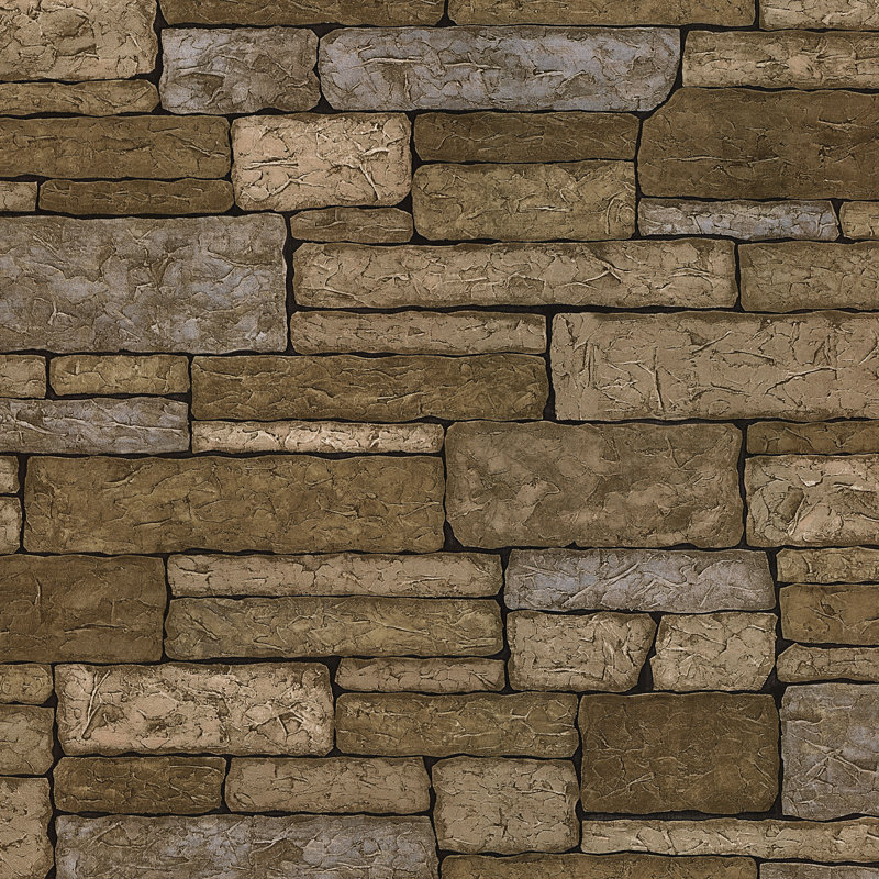 Brewster Home Fashions Trompe L Oeil 33 X 20 5 Stone 3d Embossed