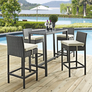 Go to store & view more images Tripp 5 Piece Bar Height Dining Set with Cushion by Brayden Studio