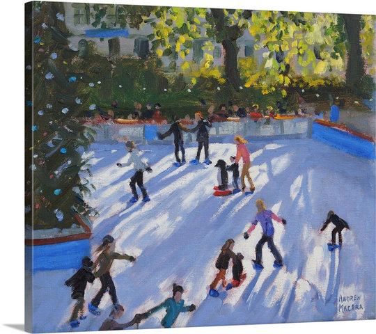 Canvas On Demand Ice Skating Natural History Museum By Andrew