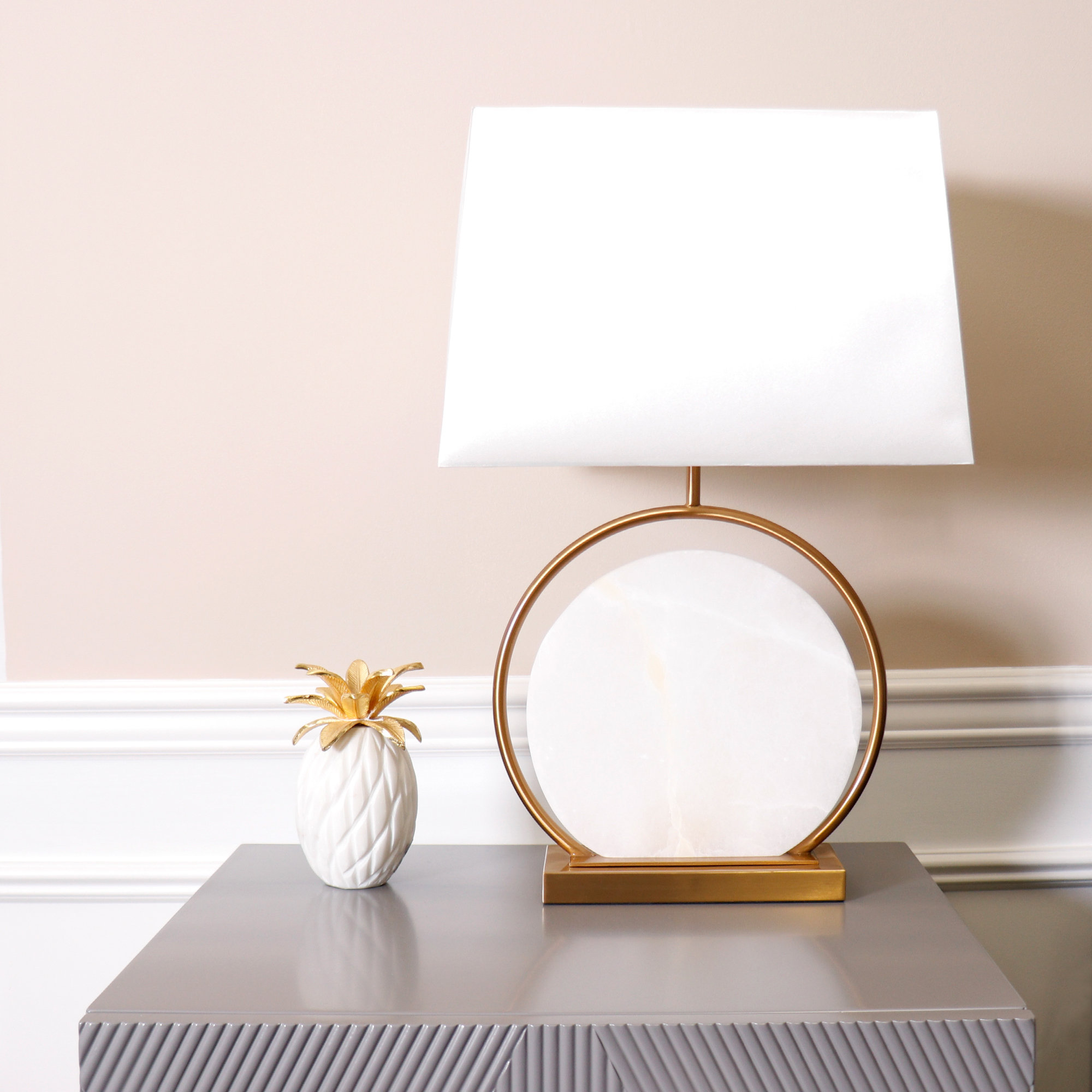metal orb table lamp