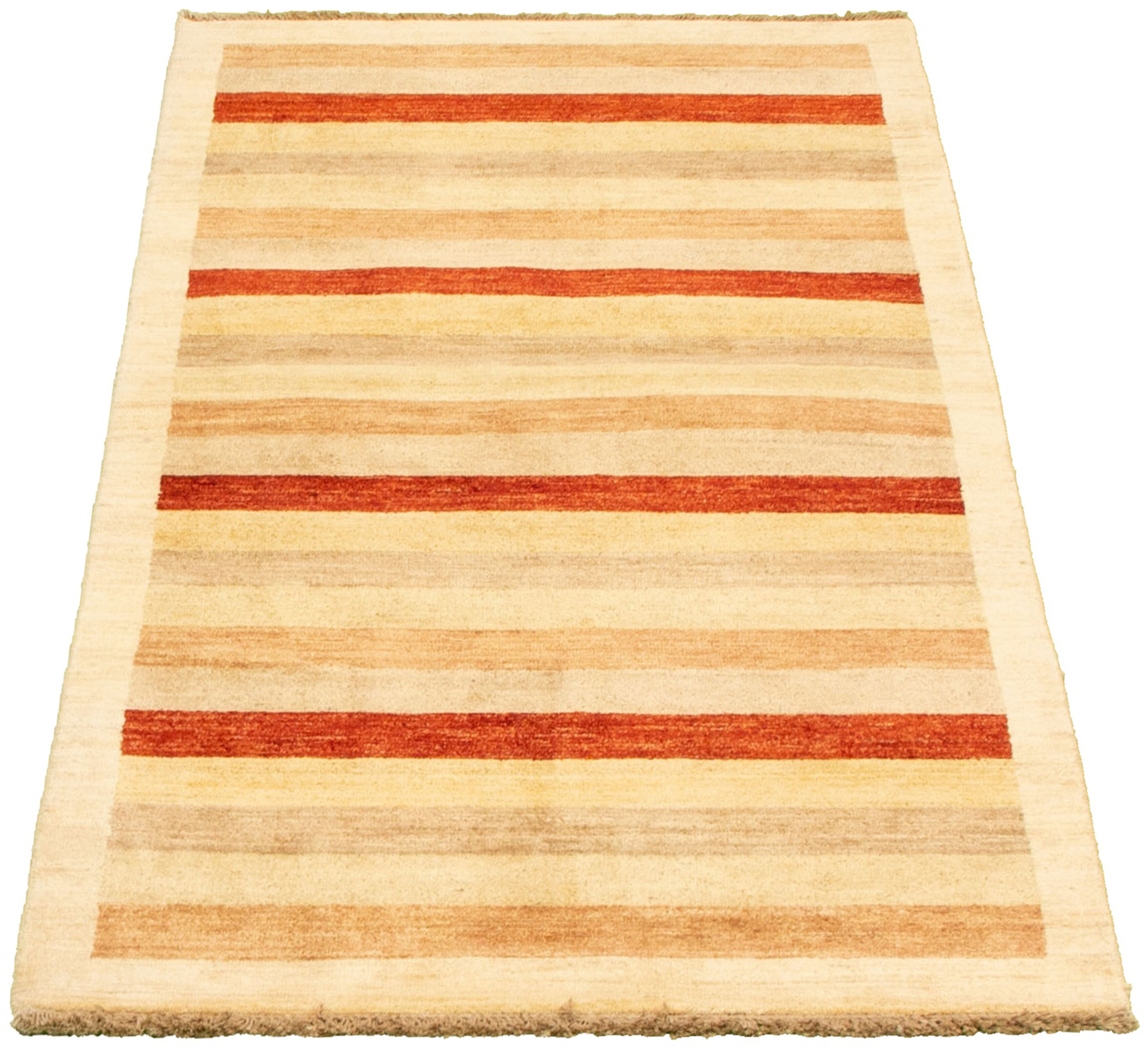 Ebern Designs One Of A Kind Addingham Striped Hand Knotted Runner