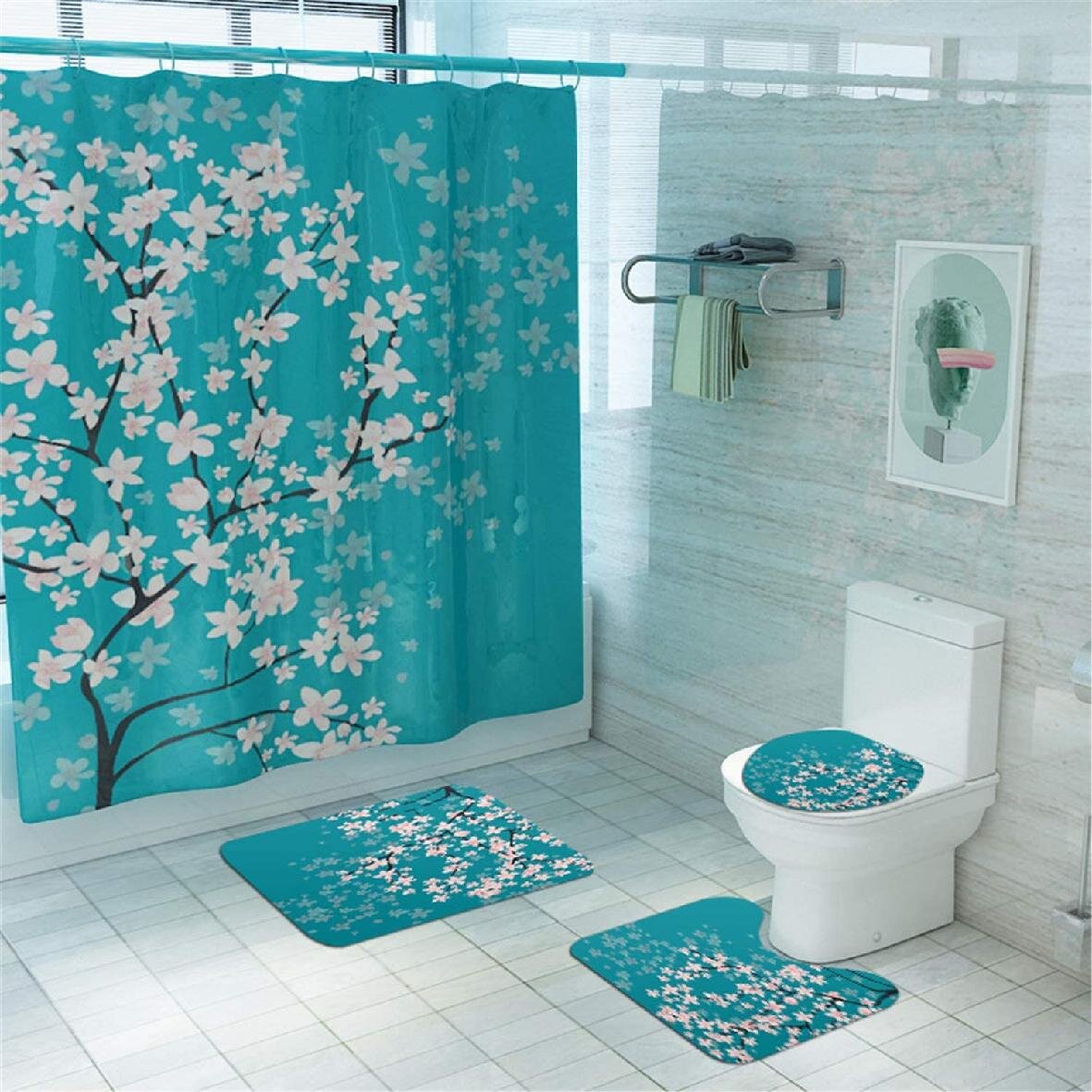 Ball-type Punch-free Thickened Waterproof Mold Proof Shower Curtain For  ！ 