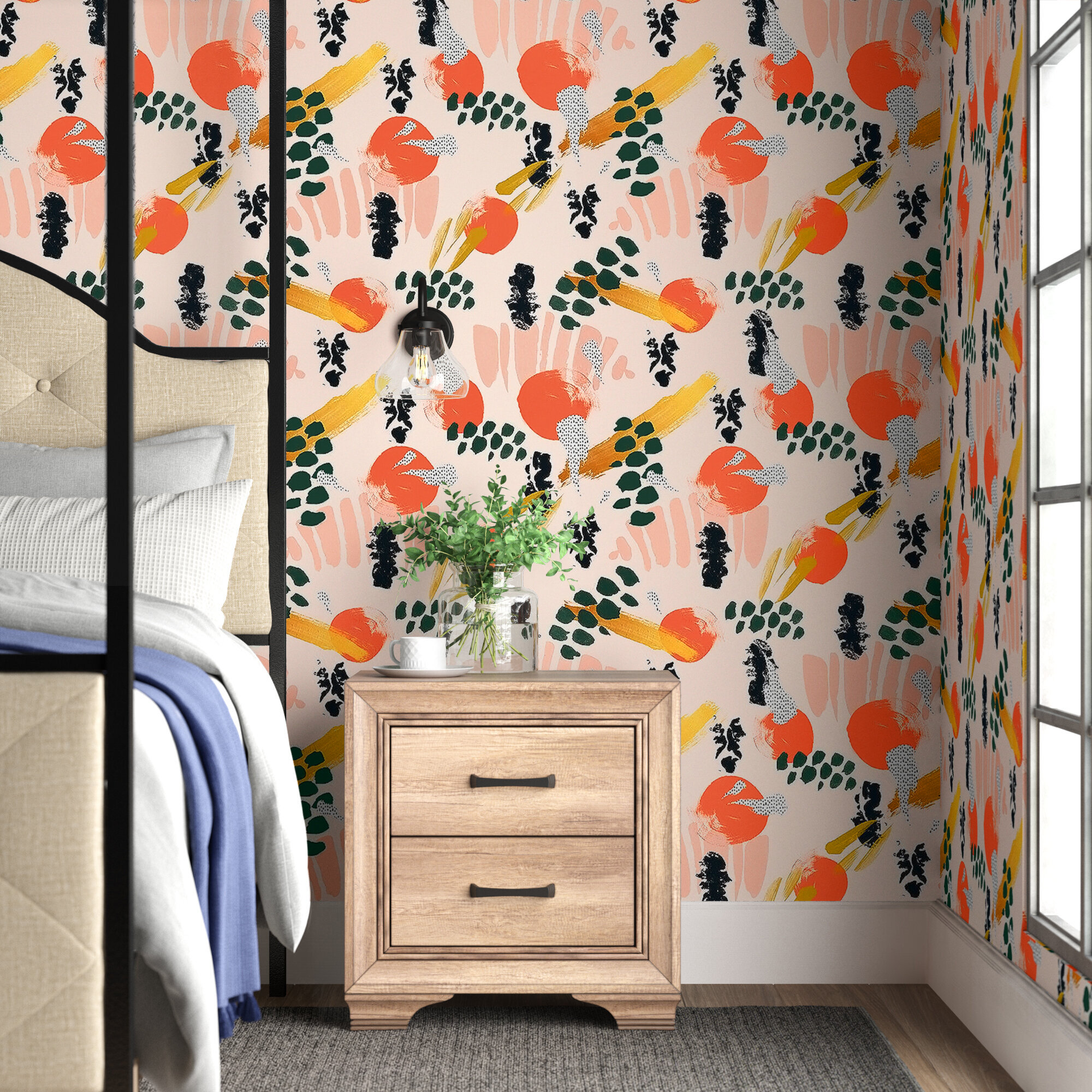 Gloss home decor vinyl wallpaper wrap film free DIY tools choose color & size 