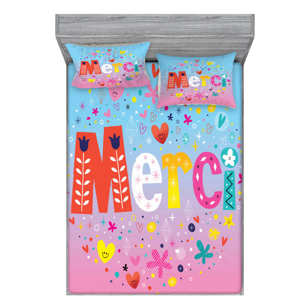 East Urban Home Parisienne French Design Merci Thank You Gratitude Words Sheet Set Wayfair Discover all images by mahjoubaboug. wayfair