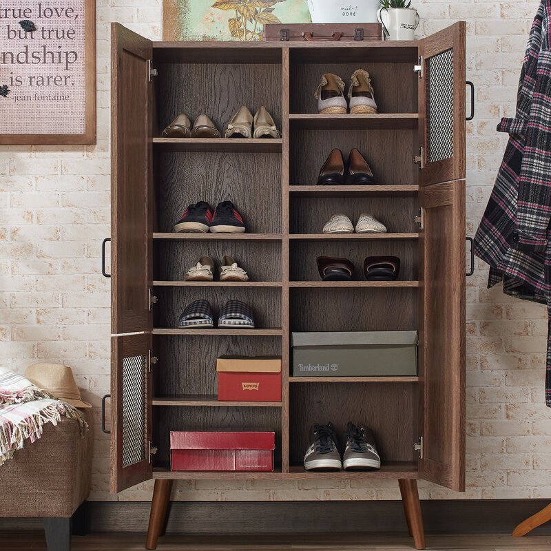 Gracie Oaks 20 Pair Shoe Storage Cabinet Reviews Wayfair