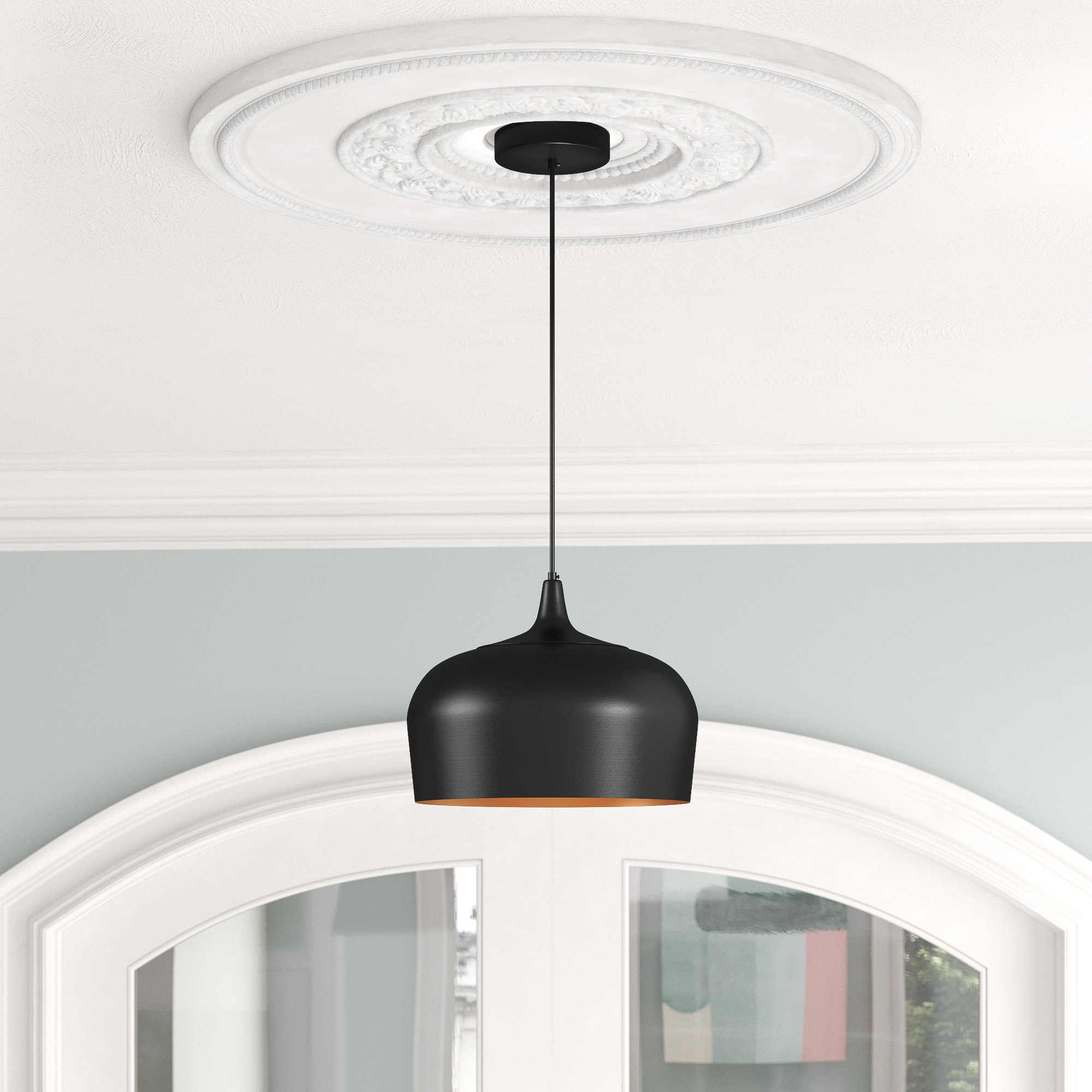 Foundstone Jordan 1 Light Single Dome Pendant Reviews Wayfair Jordan 1 Light Single Dome Pendant
