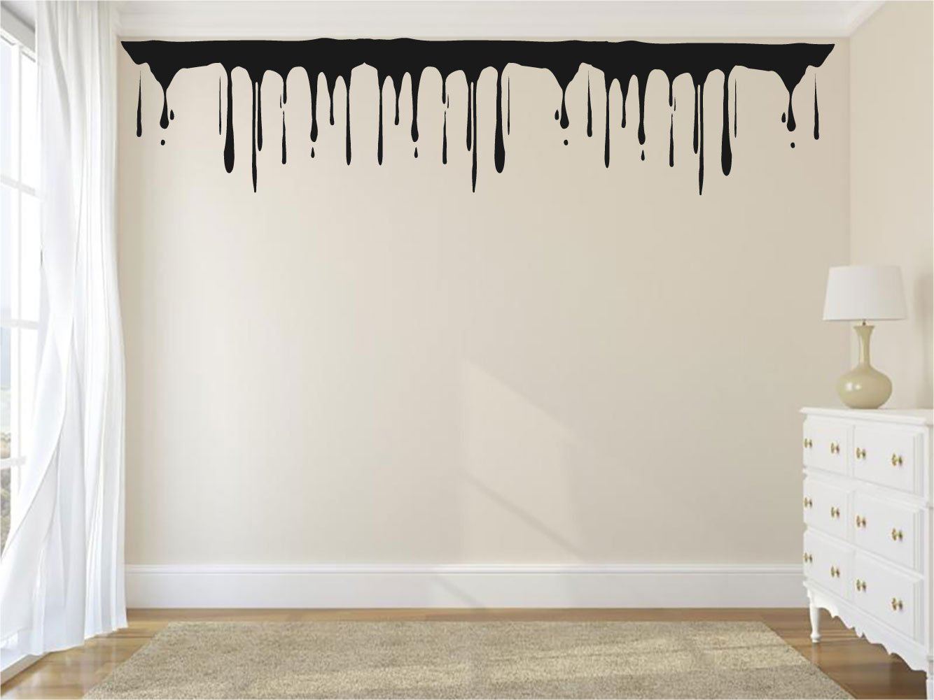Latitude Run® Paint Drips Vinyl Wall Words Decal Sticker Home Decor Art