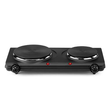 salton double stainless steel infrared portable electric cooktop