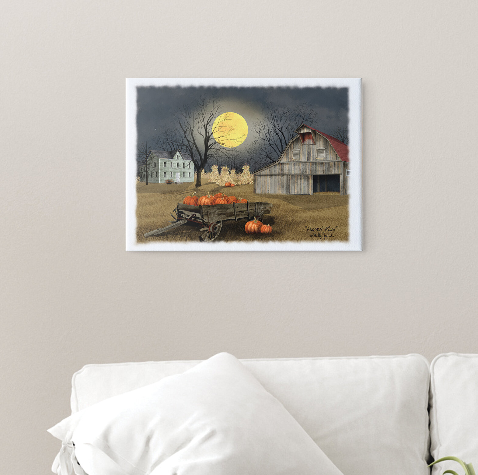 Rosalind Wheeler Harvest Moon - Wrapped Canvas Print | Wayfair