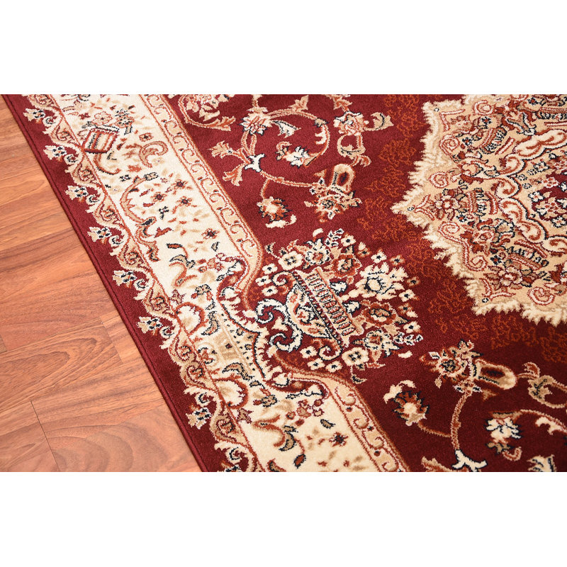 Astoria Grand Gillard Medallion Persian Formal Power Loom Red Beige Rug Wayfair