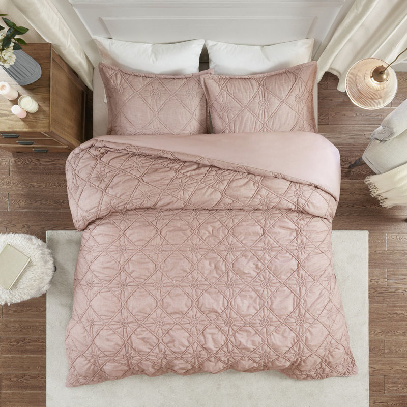 House Of Hampton Bernadette Ruched Rosette Comforter Set Wayfair
