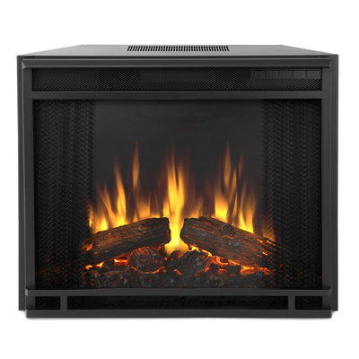 Electric Fireplace Insert - Get the Look! Modern Rustic Interior Design in a Masculine Ski Chalet