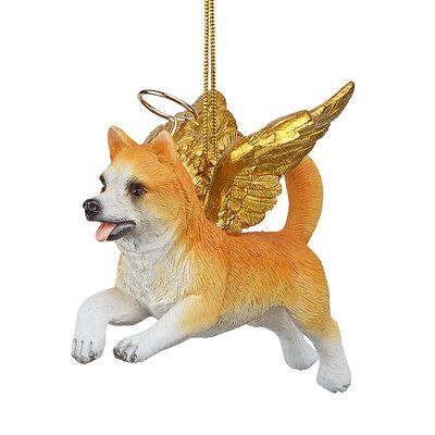 Design Toscano Welsh Corgi Dog Angel Hanging Figurine