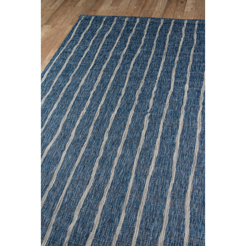 Sicily Striped Blue White Indoor Outdoor Area Rug Reviews Joss Sicily Striped Blue White Indoor