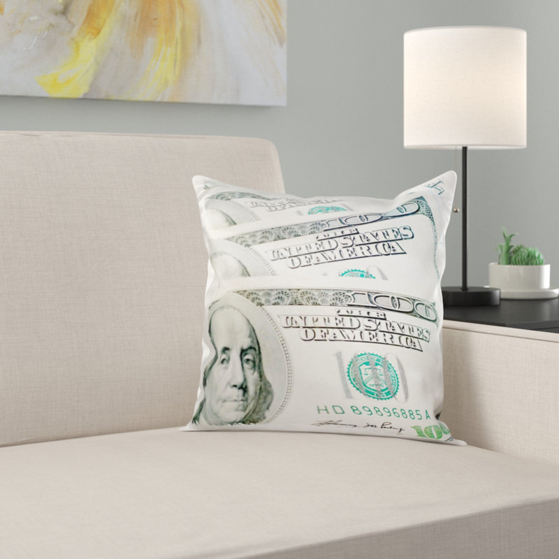 East Urban Home Us Money Currency 100 Bills Pillow Cover Wayfair