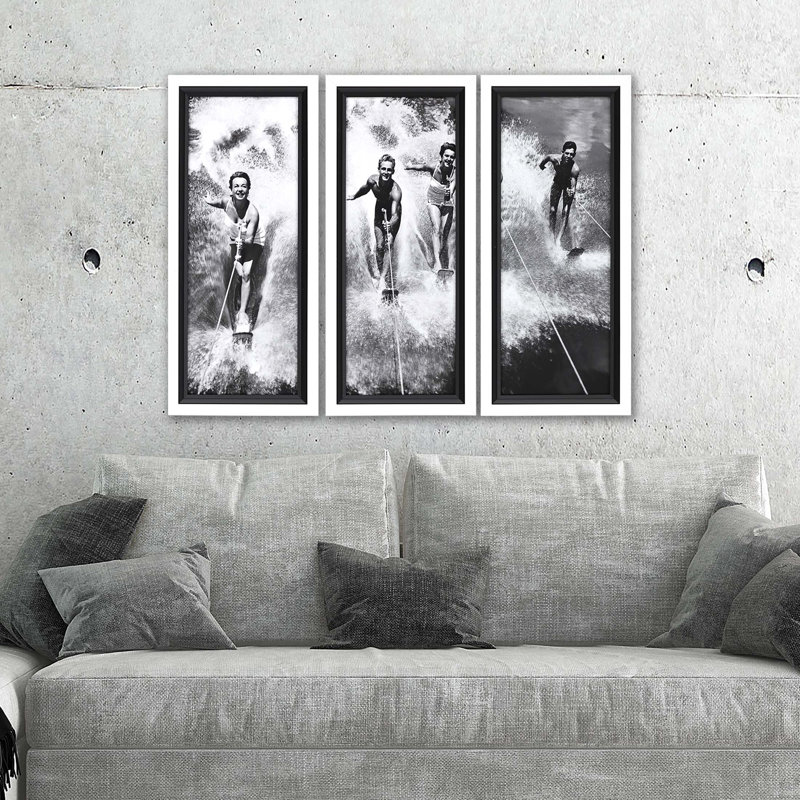 Red Barrel Studio Water Ski Splash By Chelsea 3 Piece Picture