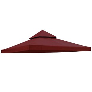 Outdoor Yard Red 8'x8' Gazebo Top Canopy Replacement Cover Patio 2 Tier UV30 