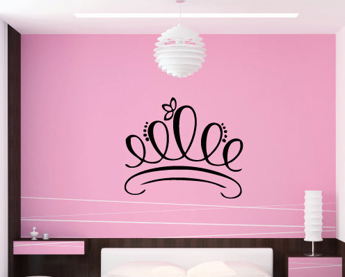 Zoomie Kids Holcomb Princess Crown Tiara Faux Headboard Holcomb Princess Crown Tiara Faux