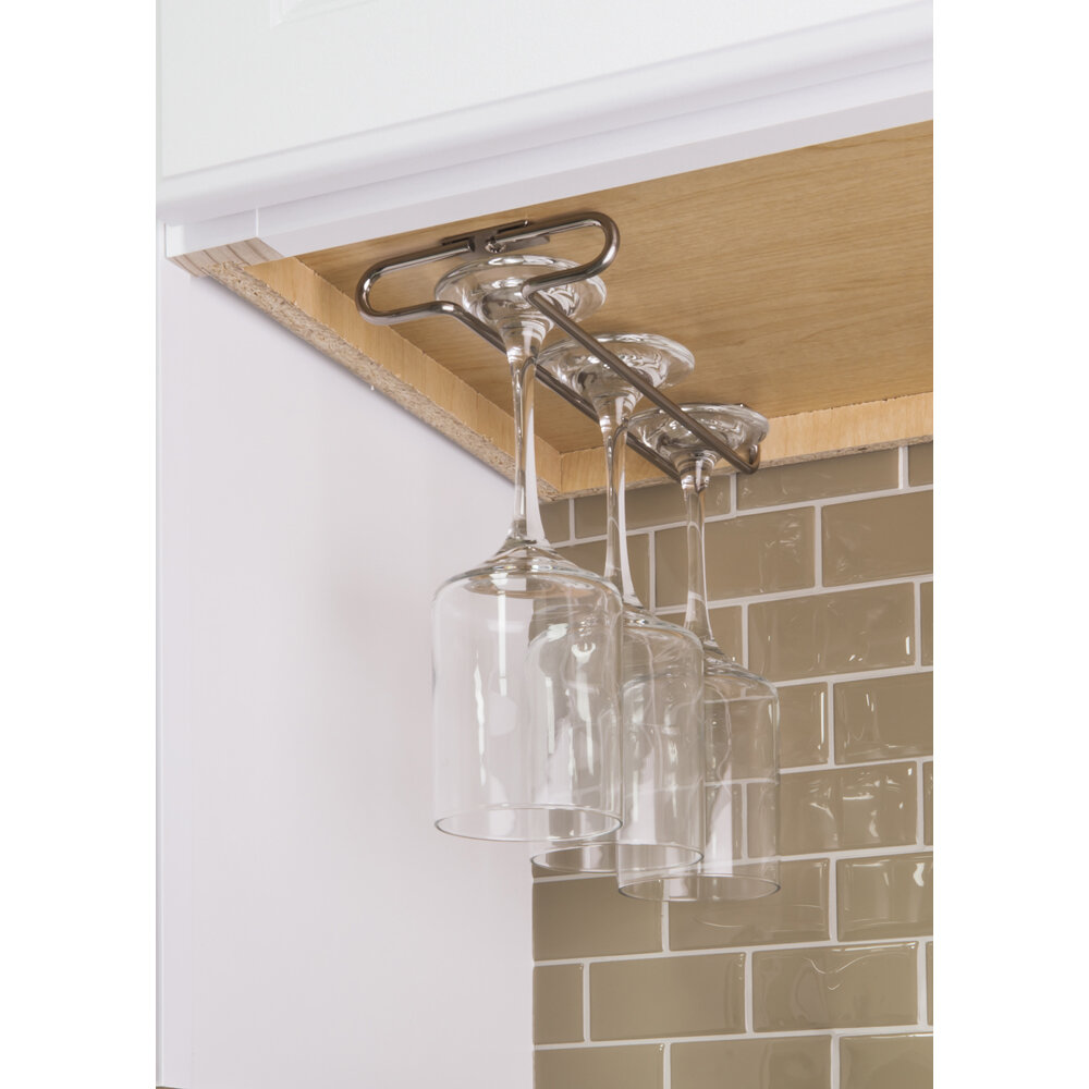 Hardware Resources Under Cabinet Hanging Wine Glass Rack Reviews
