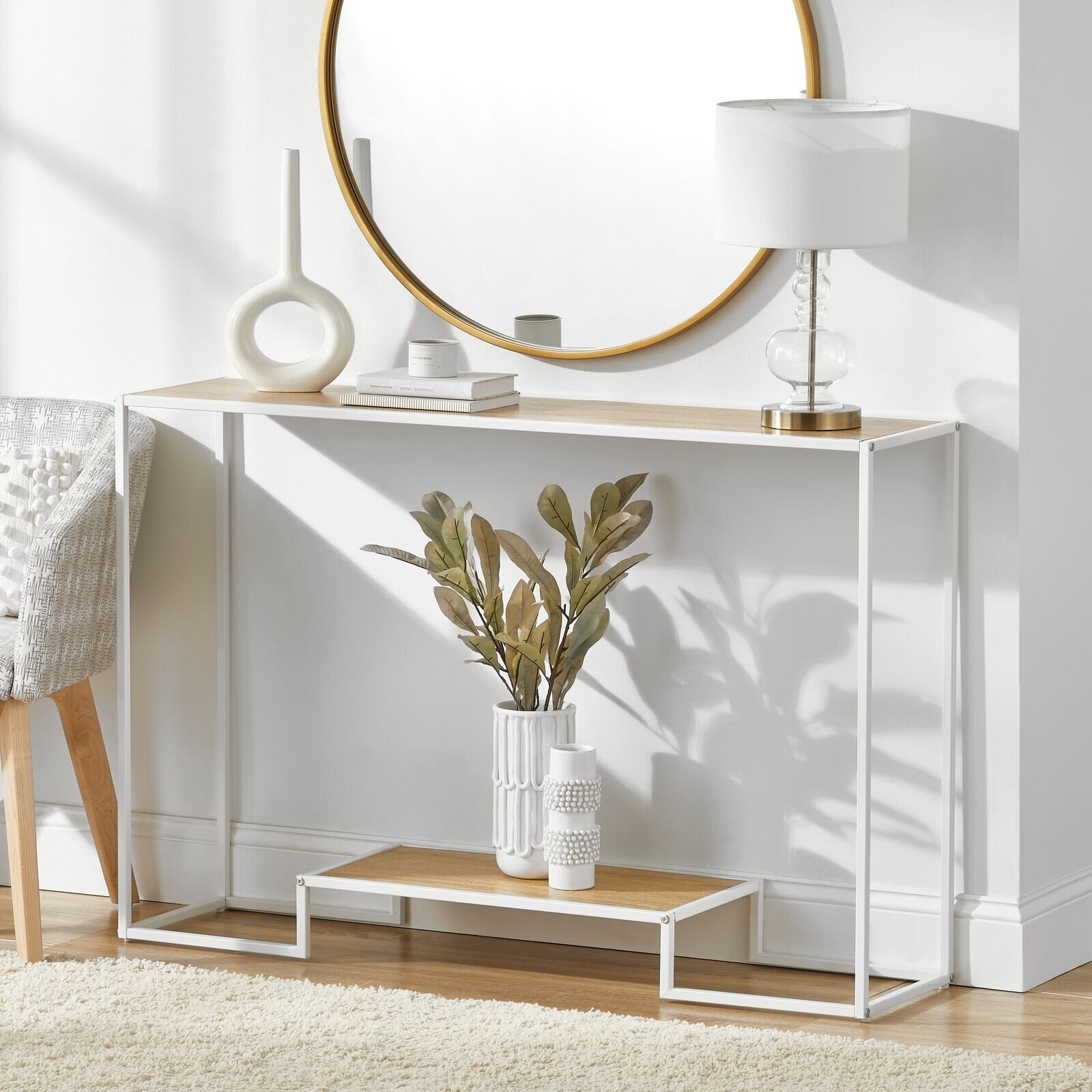 wayfair white entry table