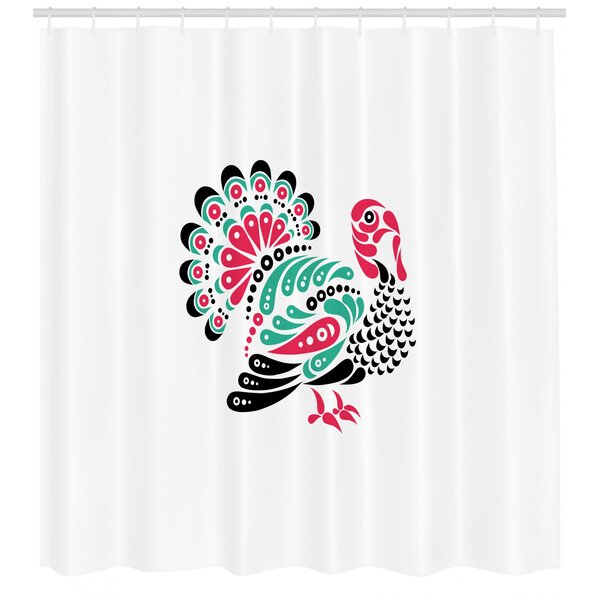 Happy Thanksgiving Day Shower Curtain Set Polyester Fabric Bathroom Accessories