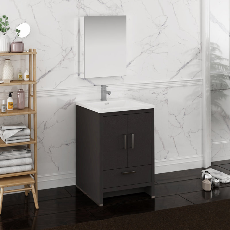 Fresca Senza Tuscany 24 Single Bathroom Vanity Set With Medicine Cabinet Wayfair