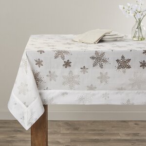 Burnout Snowflake Design Tablecloth