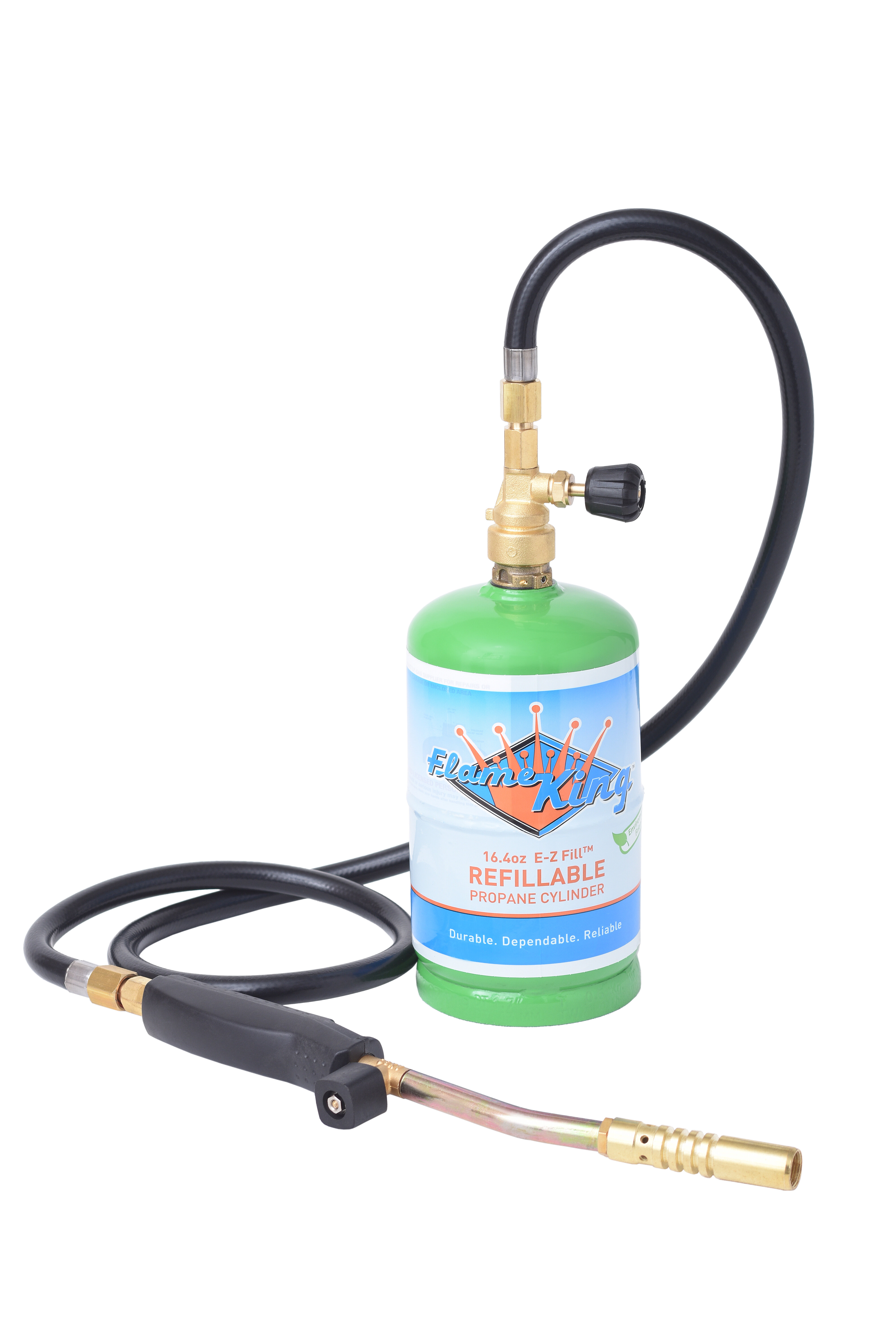 Portable Propane Torch Burner Fire Starter Industrial Heating Torch Ice Melting with 3 Nozzles and Hose