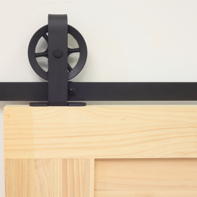 Bend TShape Standard Double Barn Door Hardware Kit Homacer Track Length 168 in