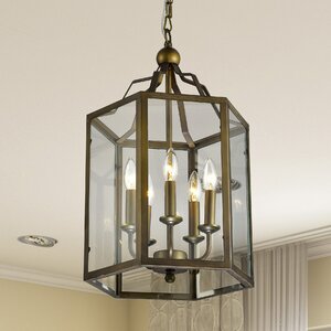 Hexagon 5-Light Candle-Style Chandelier