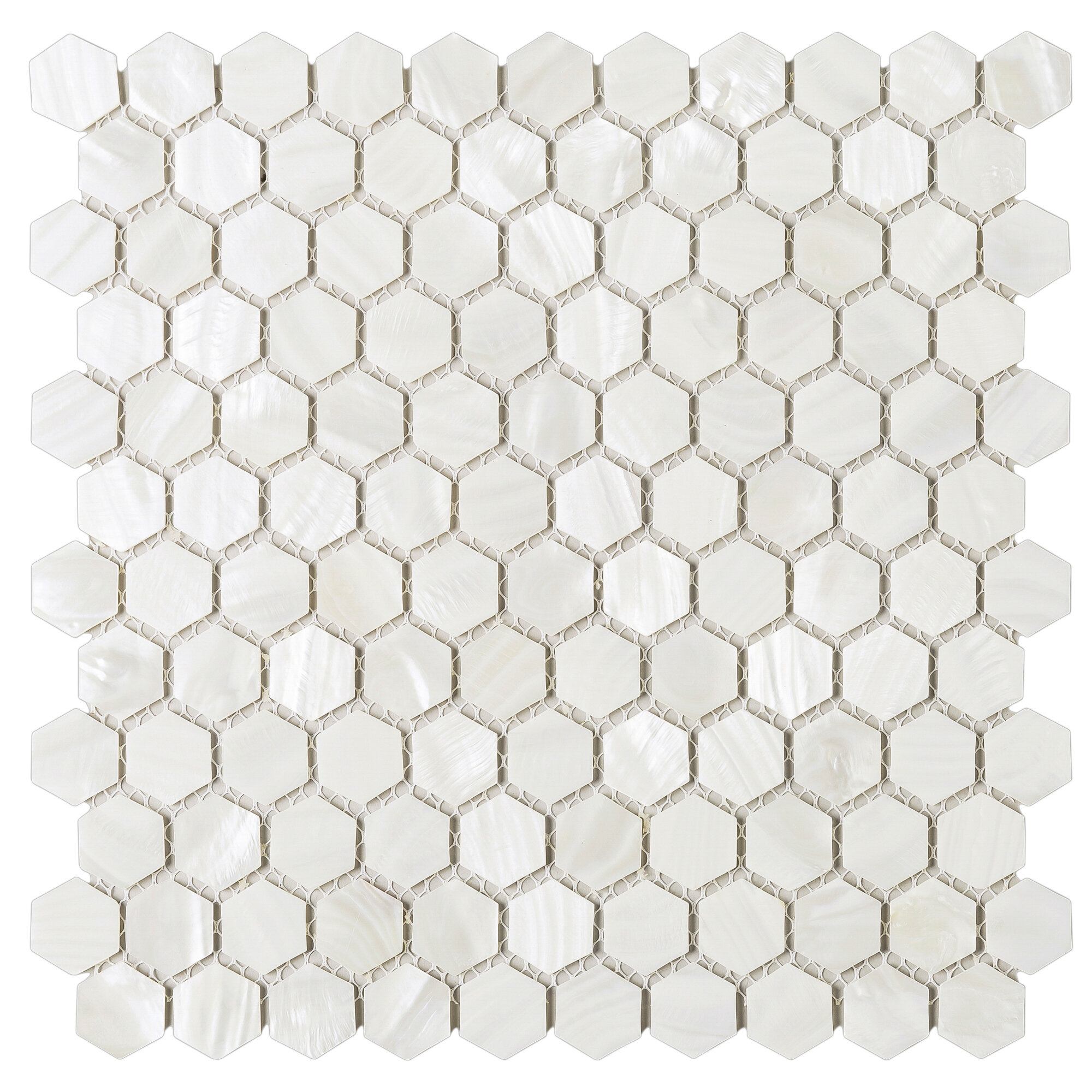 Supreme Tile Mother Of Pearl 1 X 1 Seashell Grid Mosaic Tile