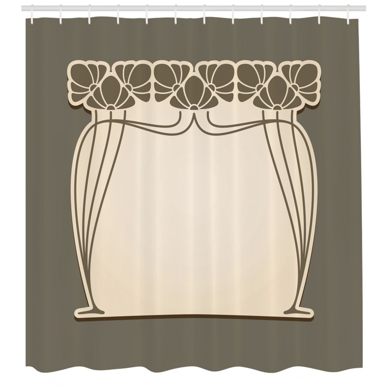 East Urban Home Art Nouveau Shower Curtain Set Hooks Wayfair