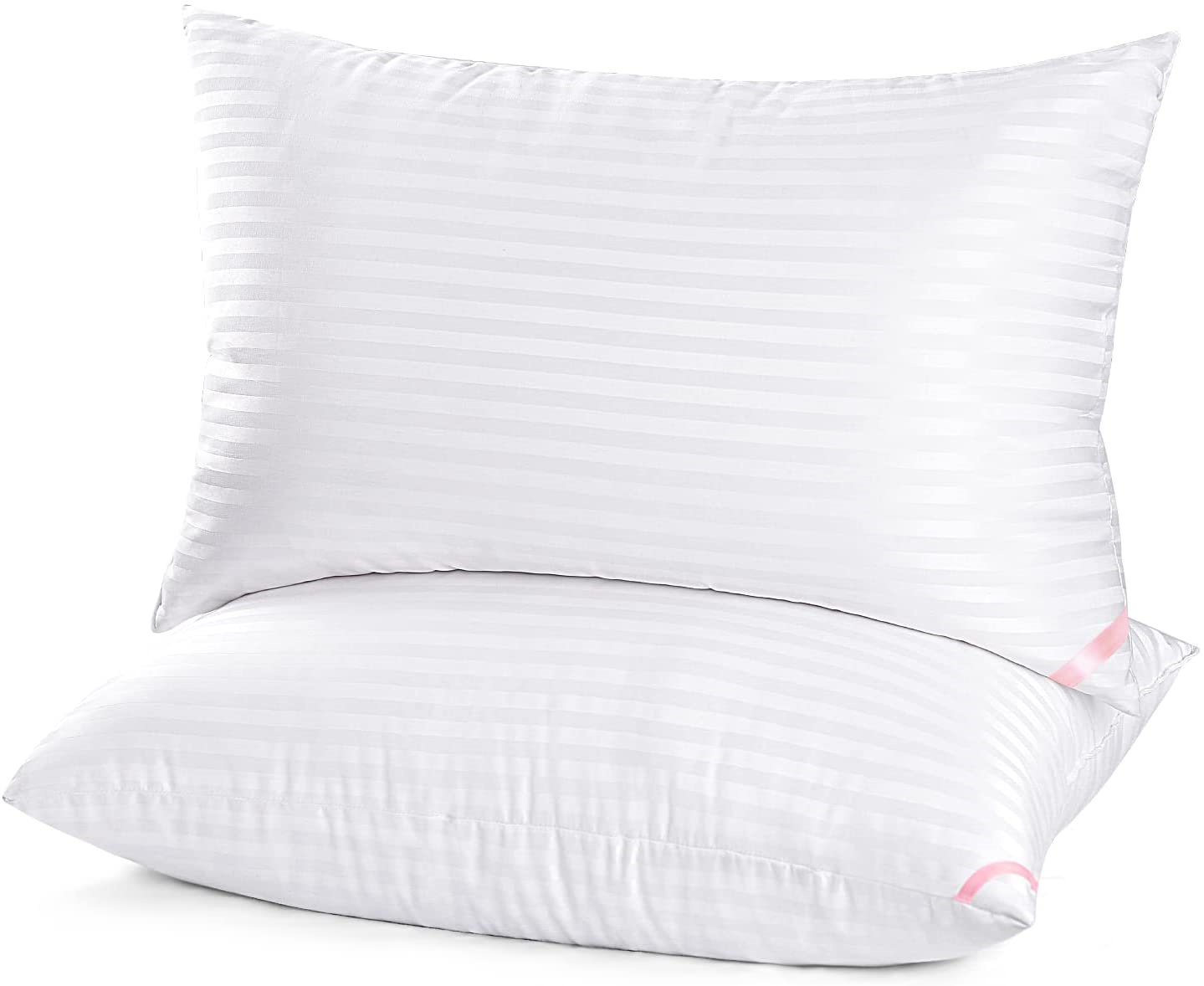 NEW 2 Pack Queen Size Sleep Pillow Hypoallergenic Pillows Cotton Soft Gel Fiber 
