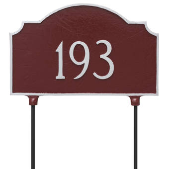Montague Metal Products Vanderbilt 1 Line Hanging Address Plaque Reviews Wayfair