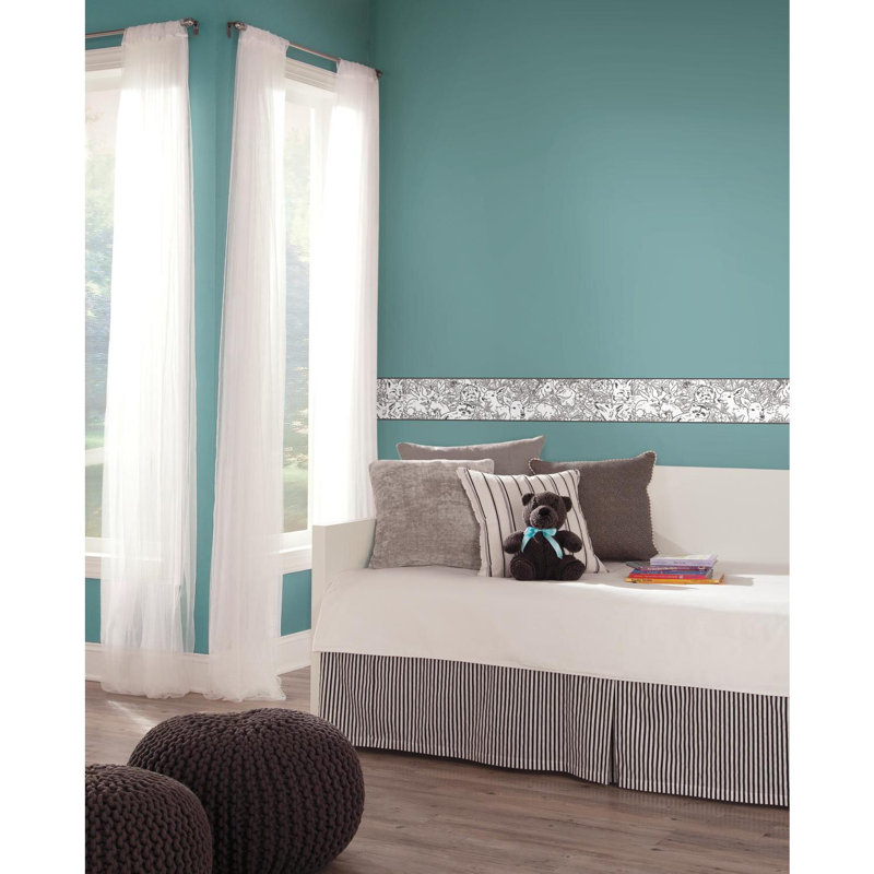 Zoomie Kids Woodland Sketch 1 75 L X 5 W Smooth Wallpaper Border