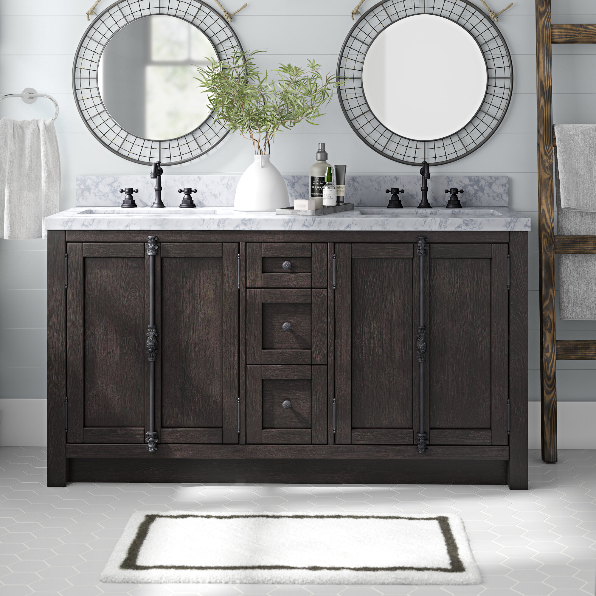 Laurel Foundry Modern Farmhouse Coby 55 Double Bathroom Vanity Set Reviews Wayfairca