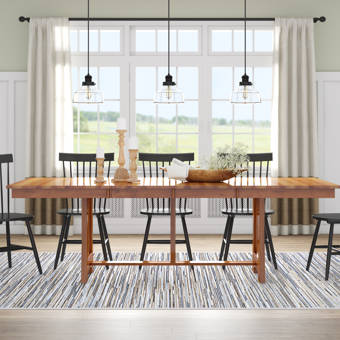 Lewistown Extendable Hickory Solid Wood Dining Table Reviews Birch Lane
