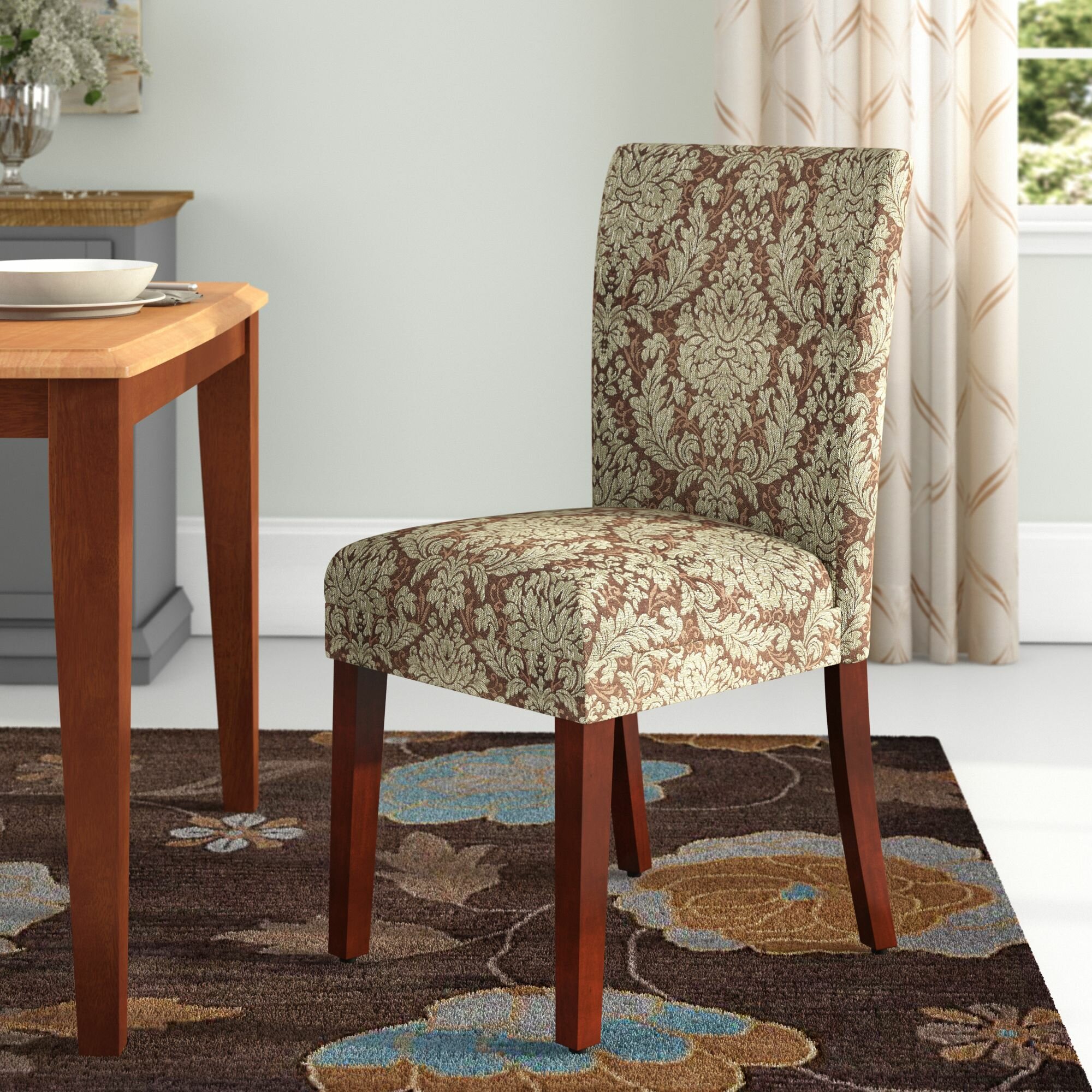 damask parsons chair