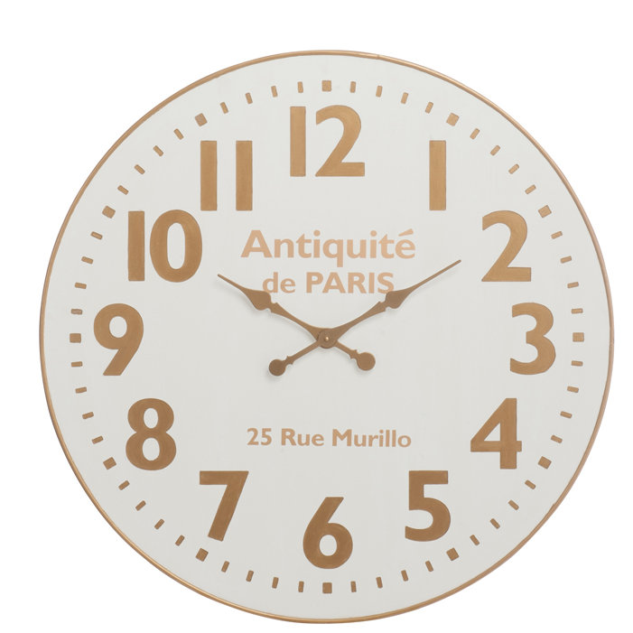 August Grove Hereford Oversized Antiquite De Paris Wall Clock