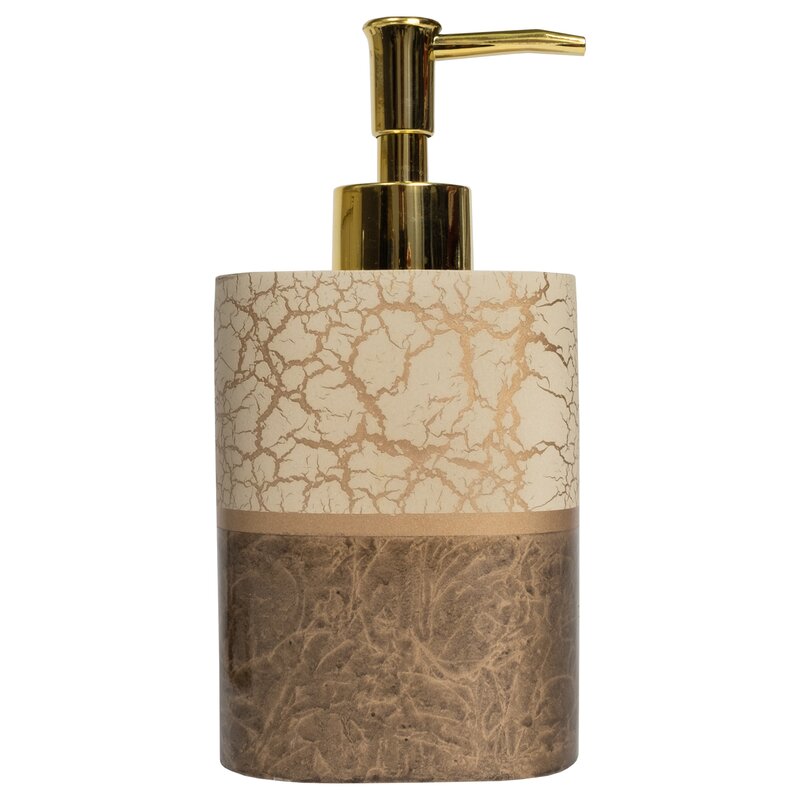 brown soap dispenser