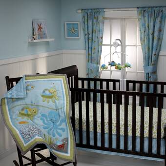 dark green crib bedding