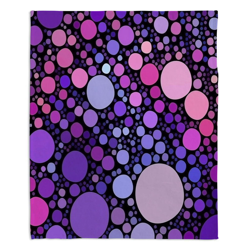 Red Barrel Studio Mikayel Cool Dots Orchid Throw Wayfair
